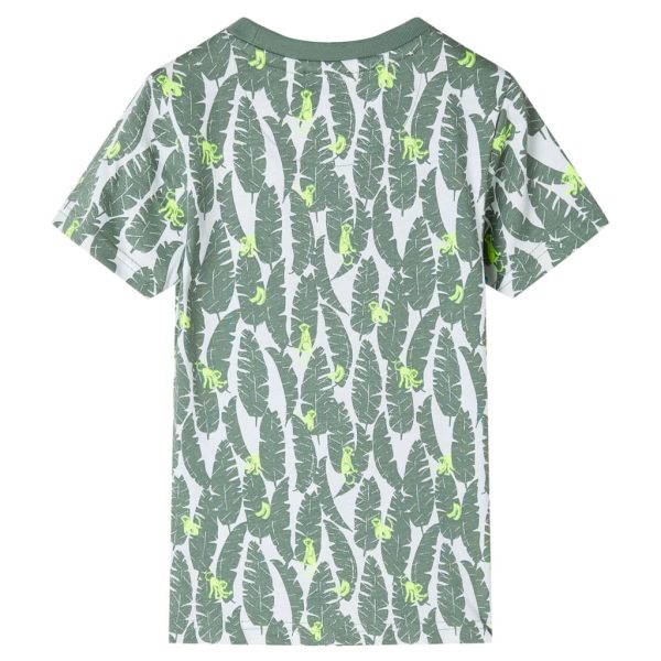 T-shirt para criança cor cru e hera-escuro 116 - Image 2