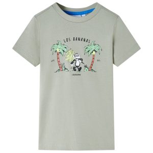 T-shirt infantil caqui-claro 104