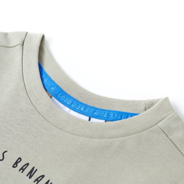 T-shirt infantil caqui-claro 116 - Image 3