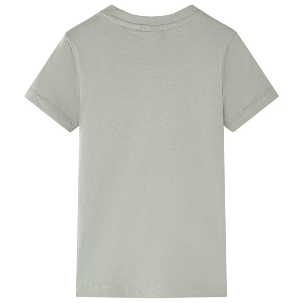 T-shirt infantil caqui-claro 128 - Image 2