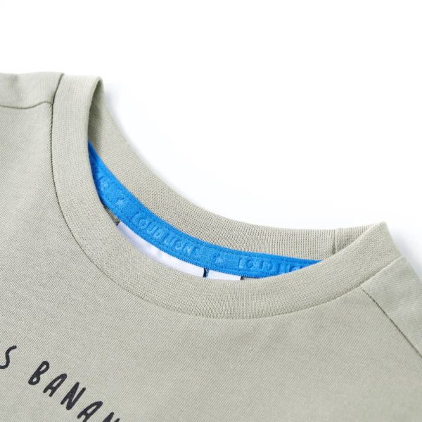 T-shirt infantil caqui-claro 128 - Image 3