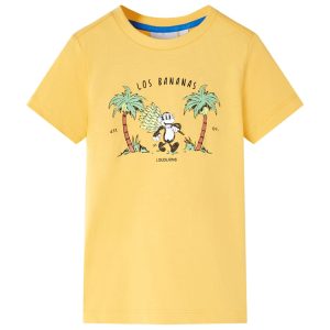 T-shirt infantil ocre-claro 128