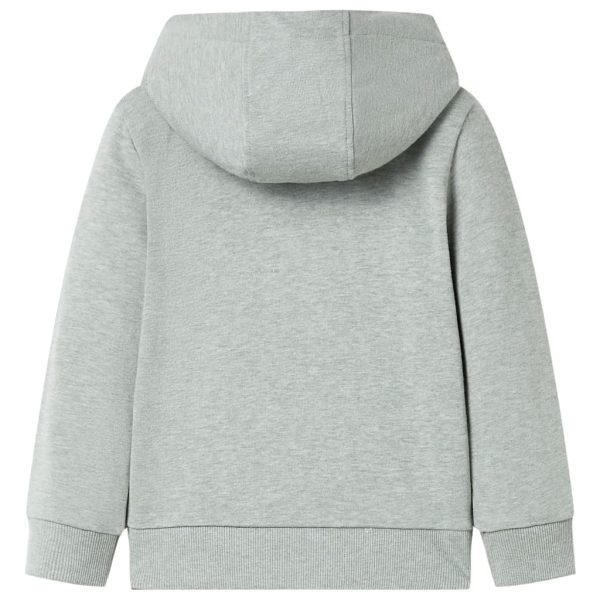 Sweatshirt para criança com capuz e fecho caqui-claro mesclado 92 - Image 2