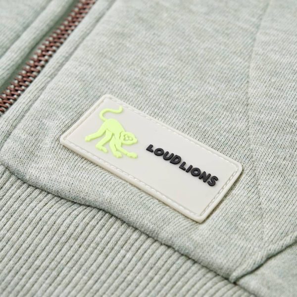 Sweatshirt para criança com capuz e fecho caqui-claro mesclado 92 - Image 6