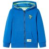 Sweatshirt para criança com capuz e fecho azul 104