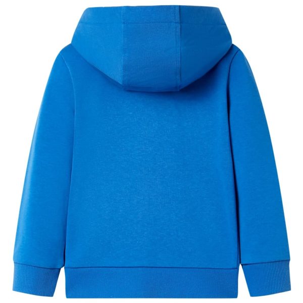 Sweatshirt para criança com capuz e fecho azul 116 - Image 2