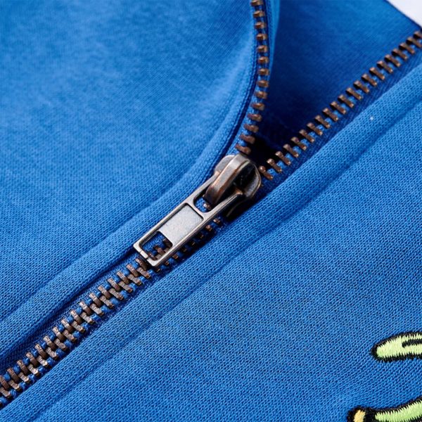 Sweatshirt para criança com capuz e fecho azul 116 - Image 4