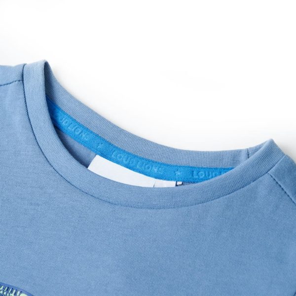 T-shirt para criança azul-médio 92 - Image 3