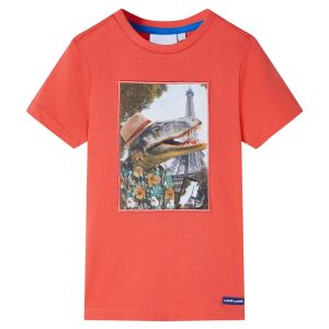 T-shirt para criança vermelho-claro 104