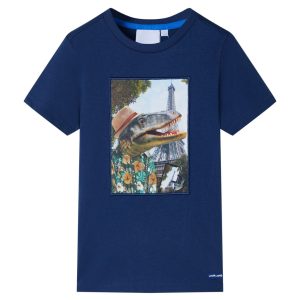 T-shirt para criança azul-escuro 92