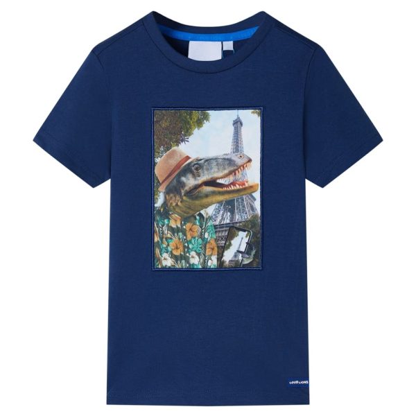 T-shirt para criança azul-escuro 92