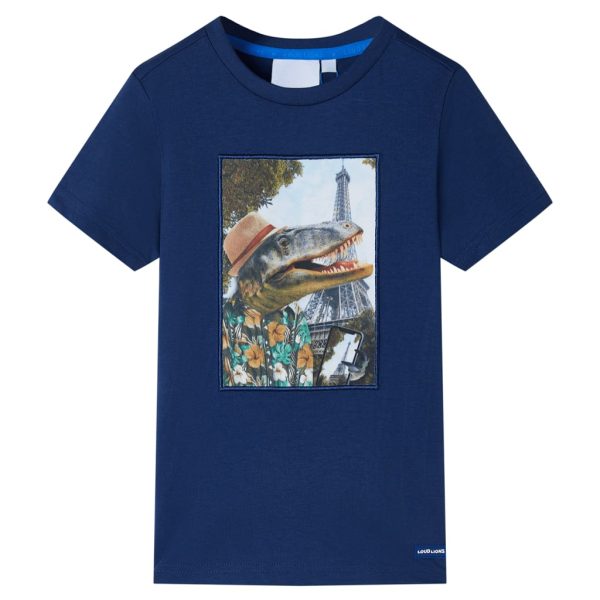 T-shirt para criança azul-escuro 104