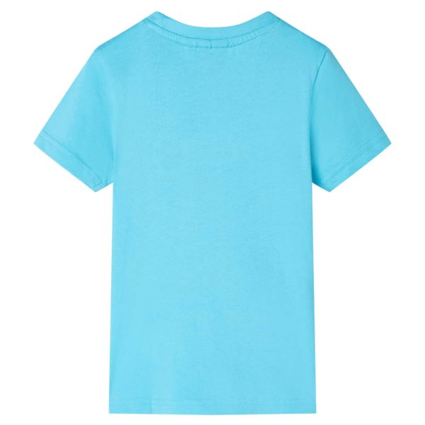 T-shirt para criança cor ciano 104 - Image 2