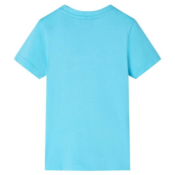 T-shirt para criança cor ciano 116 - Image 2