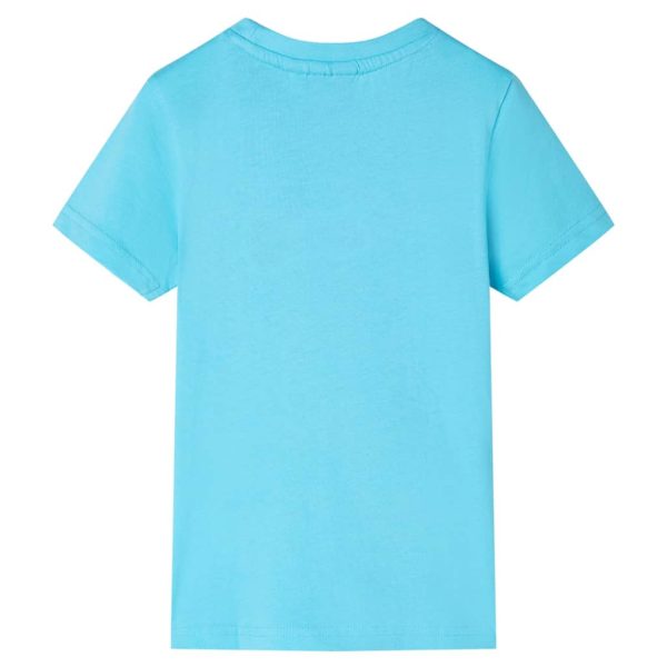 T-shirt para criança cor ciano 128 - Image 2