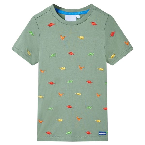 T-shirt de manga curta para criança caqui 92