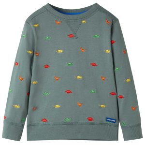 Sweatshirt para criança cor caqui 116