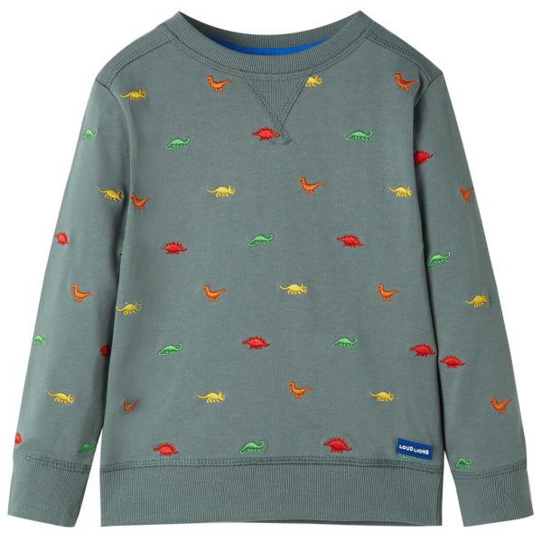 Sweatshirt para criança cor caqui 128