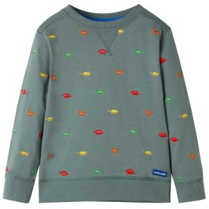 Sweatshirt para criança cor caqui 140