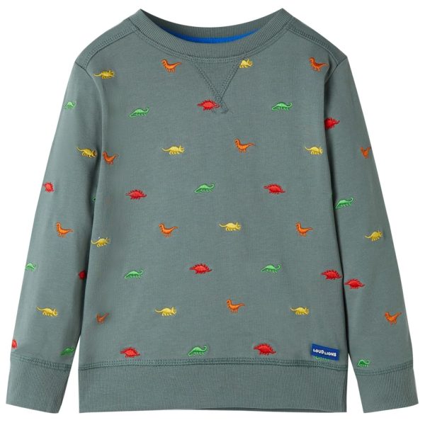 Sweatshirt para criança cor caqui 140