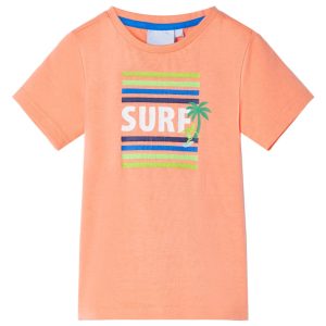 T-shirt para criança laranja-néon 92