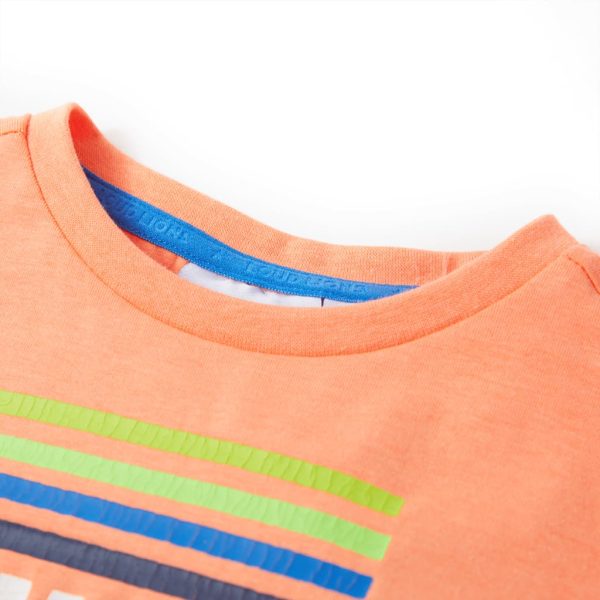 T-shirt para criança laranja-néon 92 - Image 3