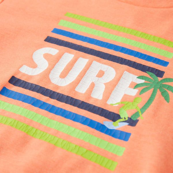 T-shirt para criança laranja-néon 92 - Image 4