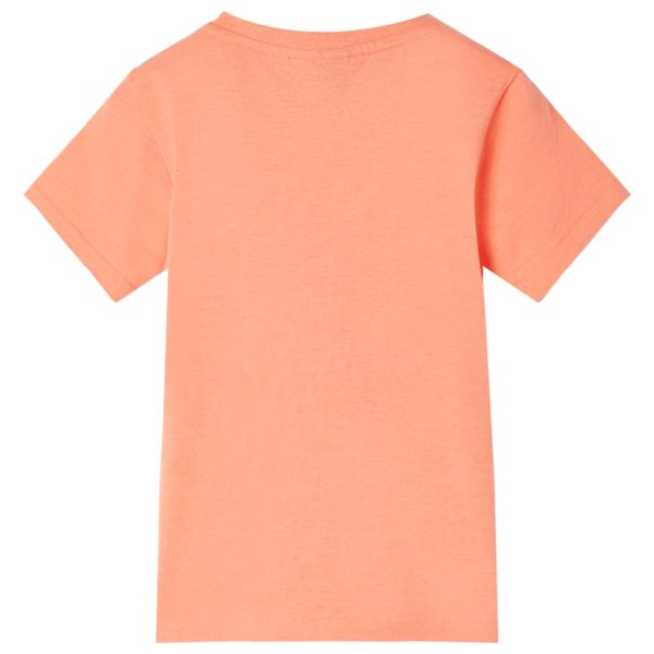 T-shirt para criança laranja-néon 104 - Image 2