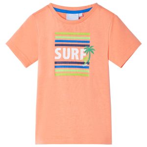T-shirt para criança laranja-néon 116