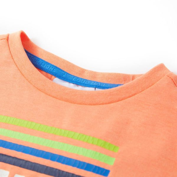 T-shirt para criança laranja-néon 128 - Image 3
