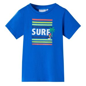 T-shirt infantil azul brilhante 116