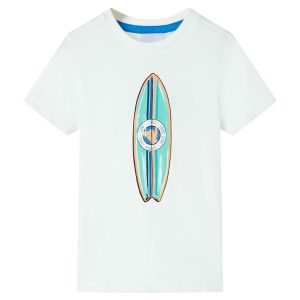 T-shirt de manga curta para criança cor cru 104
