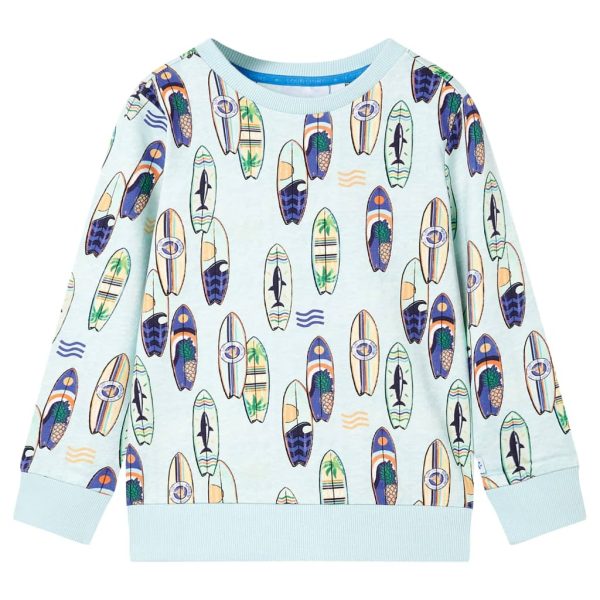 Sweatshirt para criança azul-suave mesclado 104