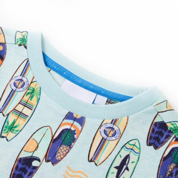 Sweatshirt para criança azul-suave mesclado 104 - Image 3