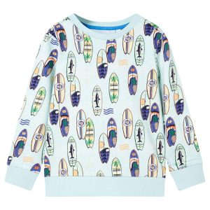 Sweatshirt para criança azul-suave mesclado 116