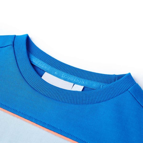 Sweatshirt para criança azul-brilhante e azul-claro 92 - Image 3