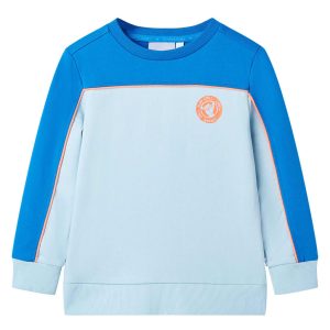 Sweatshirt para criança azul-brilhante e azul-claro 140