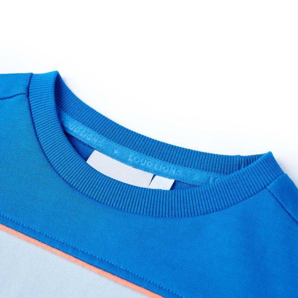 Sweatshirt para criança azul-brilhante e azul-claro 140 - Image 3