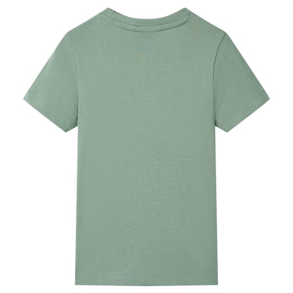 T-shirt de manga curta para criança caqui 92 - Image 2