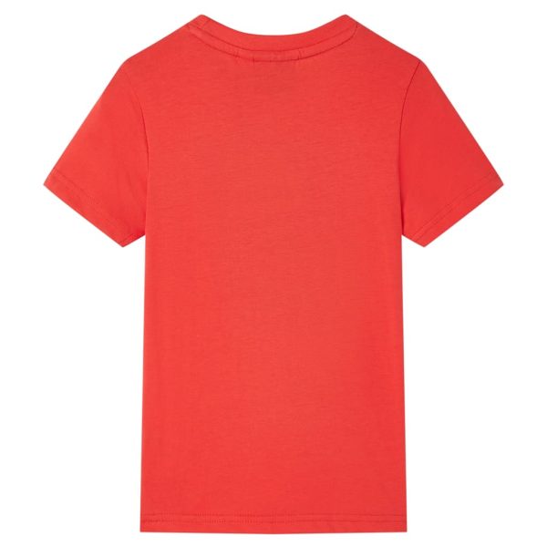 T-shirt de manga curta para criança vermelho 104 - Image 2