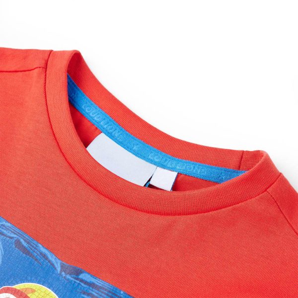 T-shirt de manga curta para criança vermelho 104 - Image 3