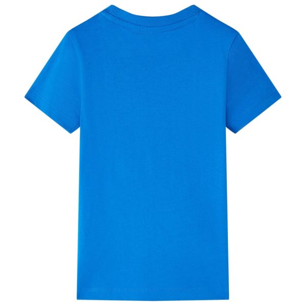 T-shirt infantil azul brilhante 128 - Image 2