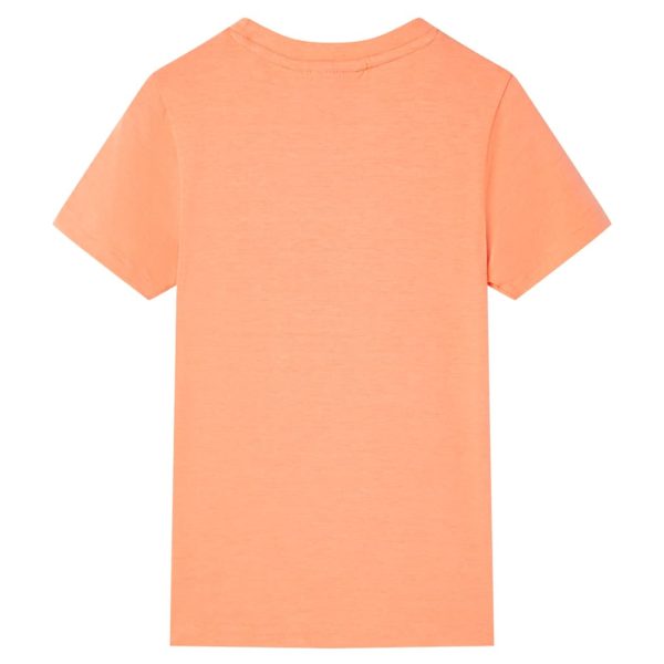 T-shirt de manga curta para criança laranja néon 104 - Image 2