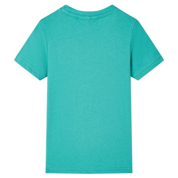 T-shirt infantil com mangas curtas menta-escuro 104 - Image 2