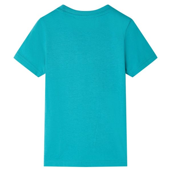 T-shirt infantil com mangas curtas menta-escuro 116 - Image 2