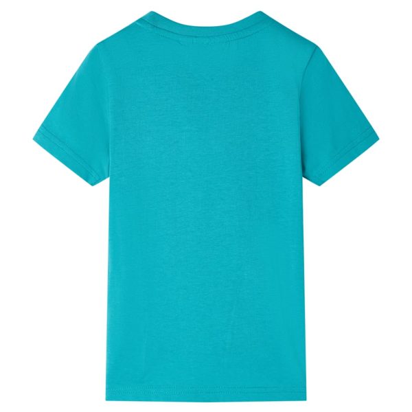 T-shirt infantil com mangas curtas menta-escuro 128 - Image 2