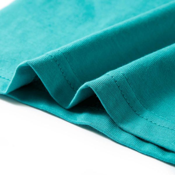 T-shirt infantil com mangas curtas menta-escuro 128 - Image 6