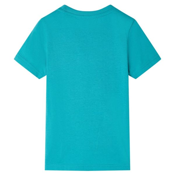 T-shirt infantil com mangas curtas menta-escuro 140 - Image 2