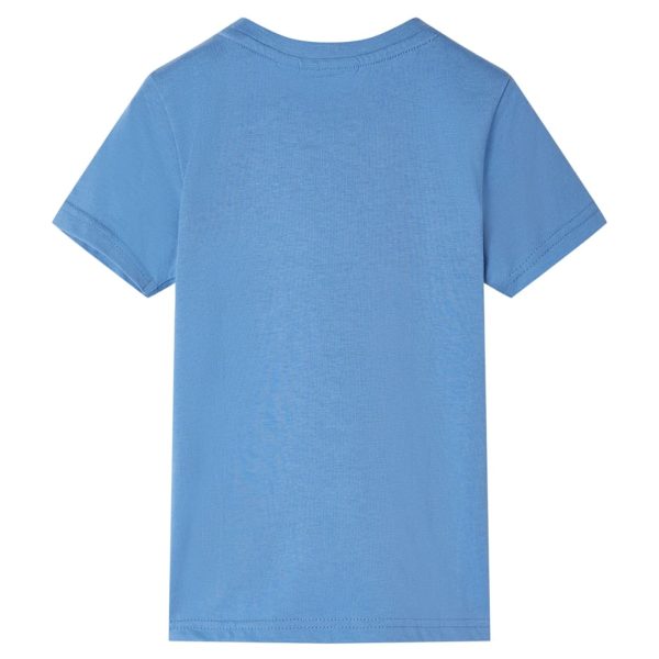 T-shirt infantil com mangas curtas azul-médio 104 - Image 2