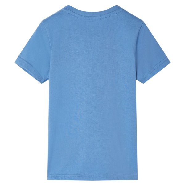T-shirt infantil com mangas curtas azul-médio 116 - Image 2